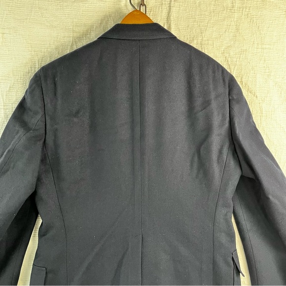Vintage The Bentley Wool Jacket Mens M Navy Blue Blazer 2 button Sport Coat - Picture 13 of 16